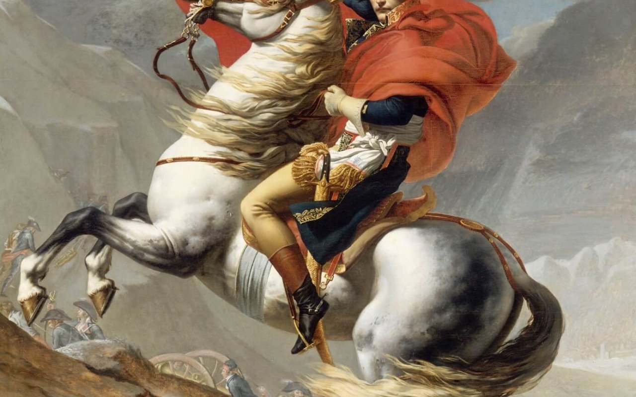 jl-paris-blog-complexe-napoleon-david-napolon-traversant-les-alpes David, Napoléon traversant les Alpes, 1805
