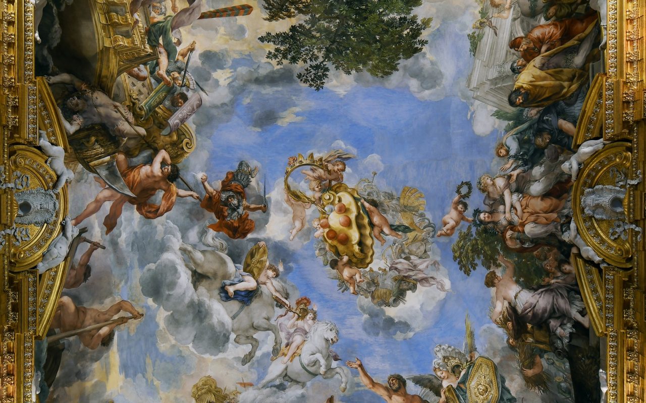 Mars room ceiling in the Palazzo Pitti in Florence, c. 1645