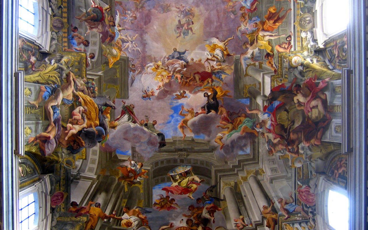 Andrea Pozzo, Triumph of St. Ignatius of Loyola, Saint-Ignatius Church in Rome, 1688