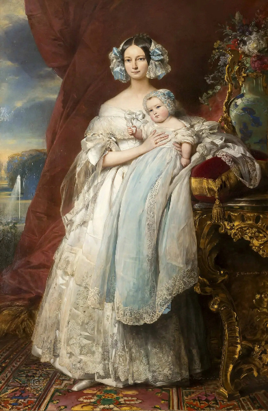 Franz Xaver Winterhalter, The Duchess of Orleans and her son, Philippe, Earl of Paris, 1839, château de Versailles